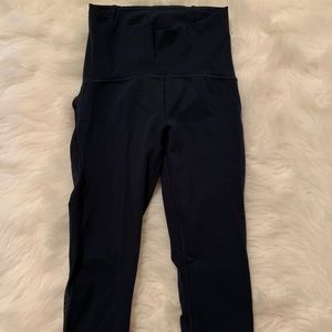 Lululemon teal train times crop leggings